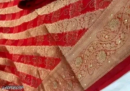 Abhisarika Fabulous Sarees” features beautifully woven Organza sarees with Zari work and Jacquard blouses, designed for festive and elegant wear.